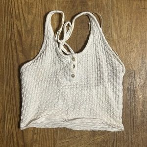 White halter top with tie xs